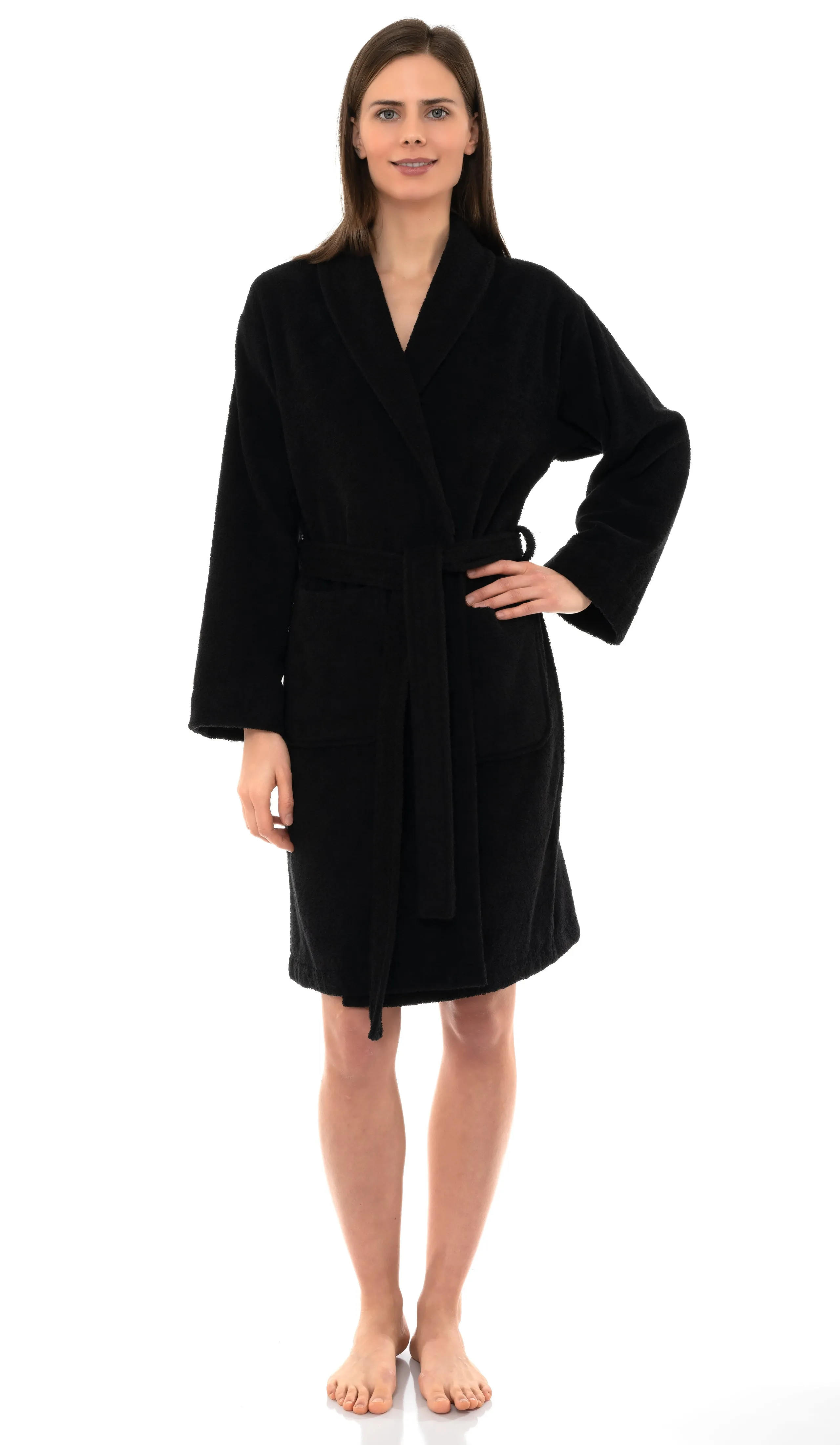 TowelSelections Women’s Robe, 100% Cotton Short Terry Shawl Bathrobe