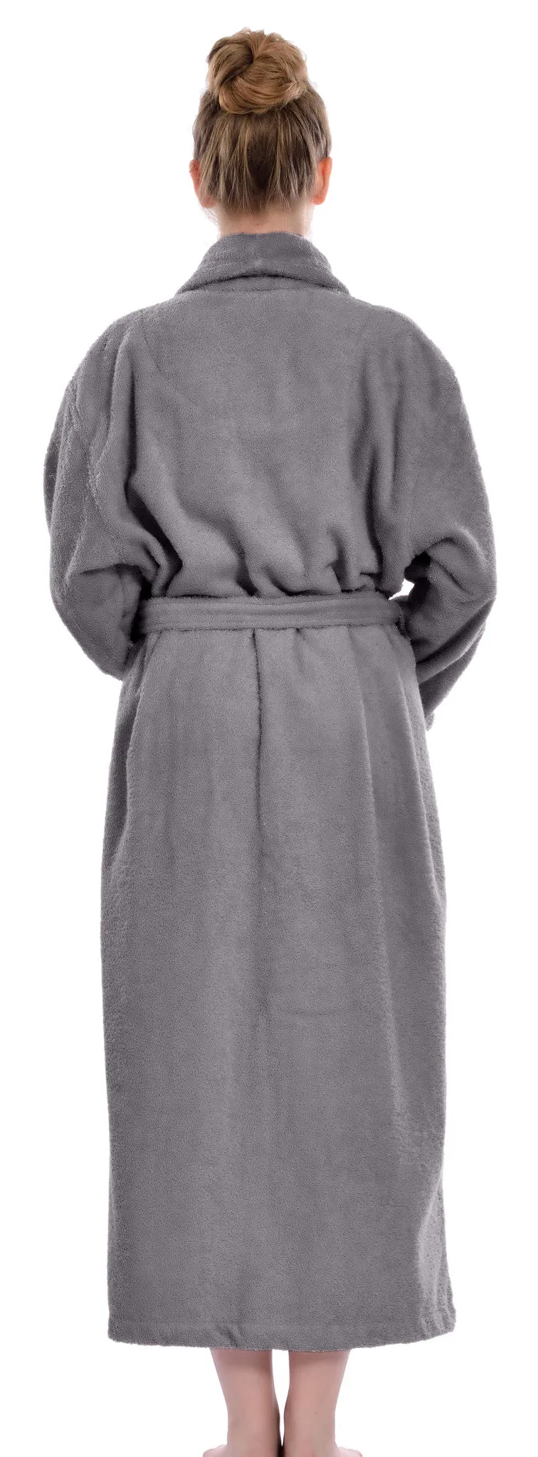 Unisex Terry Bathrobe, Grey, OSFM