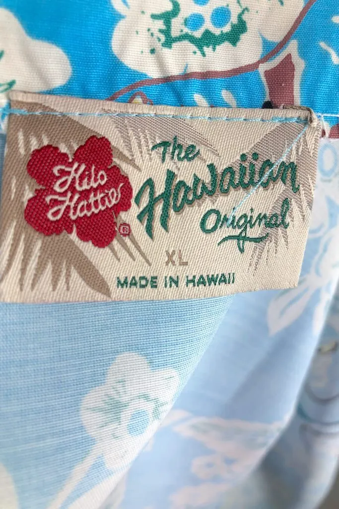 Vintage Blue Hawaiian Wrap Skirt