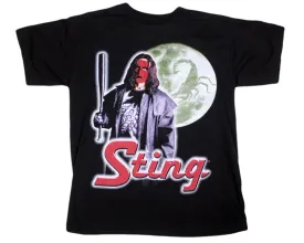 WCW STING BASEBALL BAT T-SHIRT MED