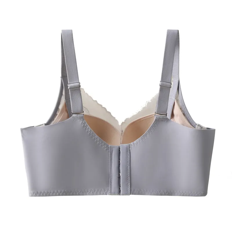 Woman Lace Embroidery Adjustable Sandwich Ultra-Thin Paper Cup Large Size Bra
