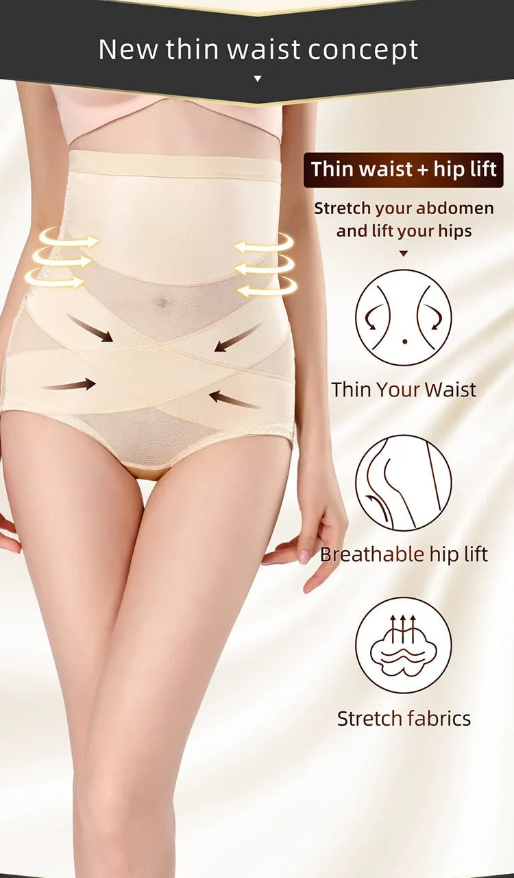 Women Butt Lifter Shapewear Hi-Waist Double Tummy Control Panty Waist Trainer Body Shaper