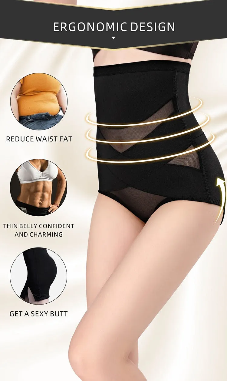 Women Butt Lifter Shapewear Hi-Waist Double Tummy Control Panty Waist Trainer Body Shaper